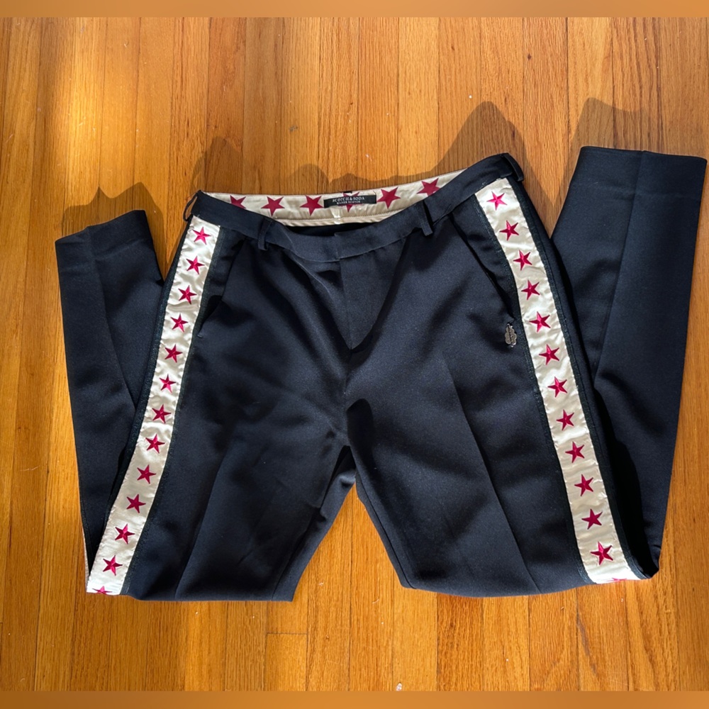 Scotch and Soda Trousers with Star Trim -size Large